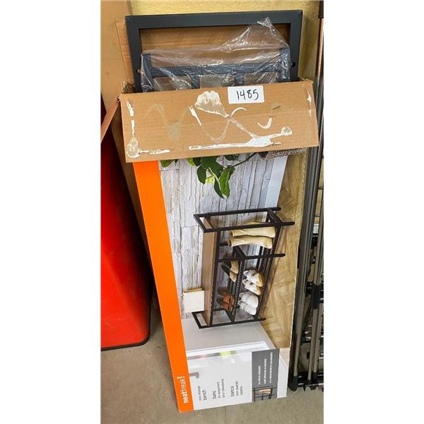 SHOE STORAGE BENCH - BOX WAS OPEN BUT SEEMS TO BE THERE