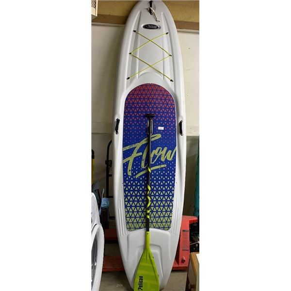 10.5FT PELICAN HARD PADDLE BOARD WITH PADDLE - HAS FEW SCRAPES