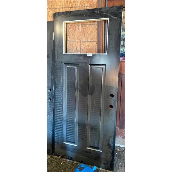 36IN BLACK EXTERIOR DOOR - MISSING THE WINDOW