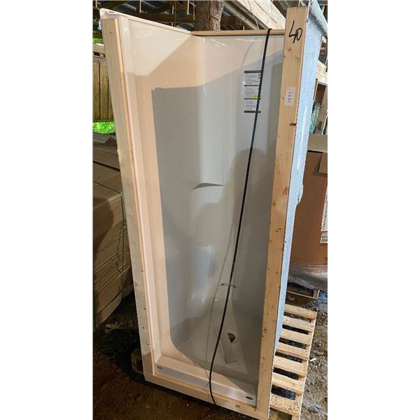 30IN SHOWER STALL - HAS TINEHOLE AS SEEN IN PIC