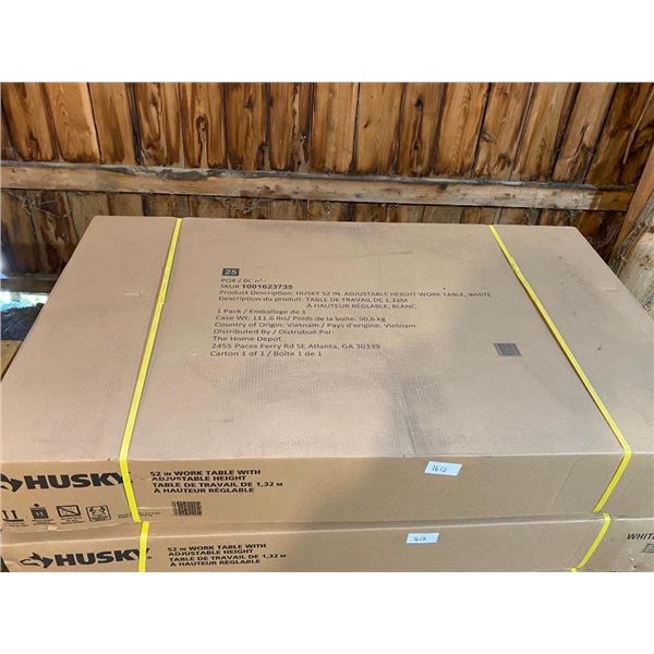 52IN HUSKY WORK TABLE WITH ADJUSTABLE HEIGHT