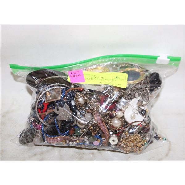 BAG OF ESTATE JEWELRY FOR