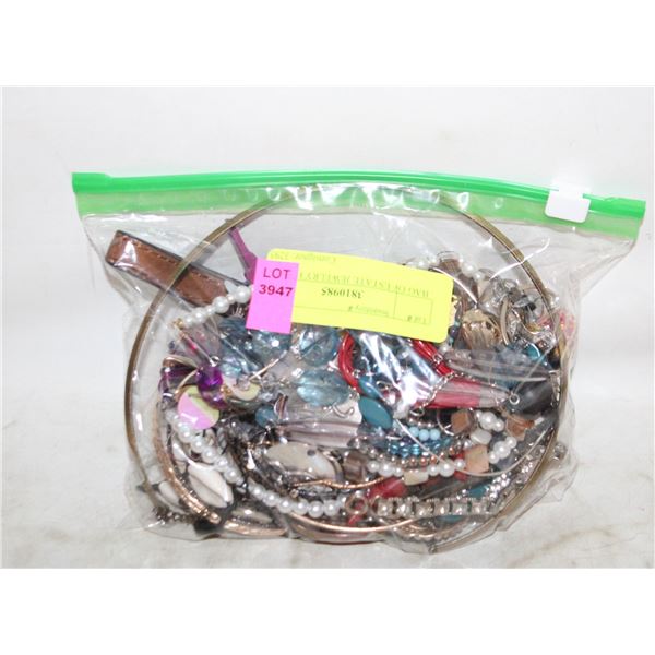 BAG OF ESTATE JEWELRY FOR