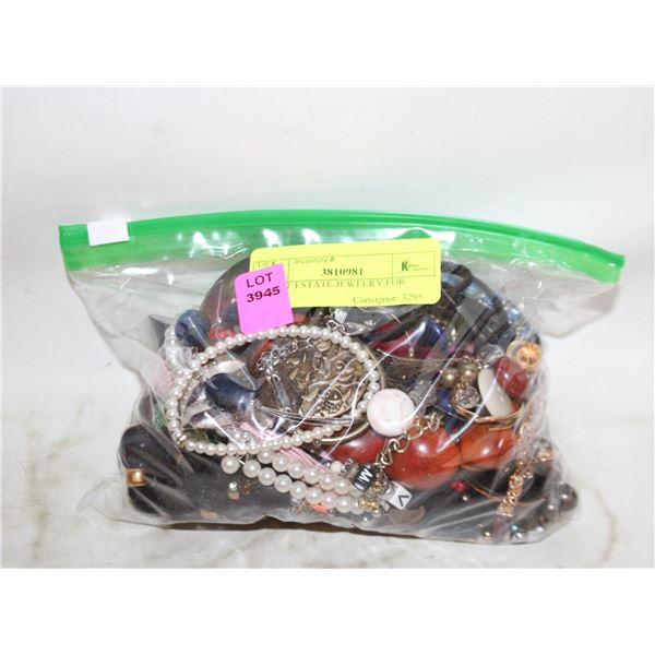 BAG OF ESTATE JEWELRY FOR