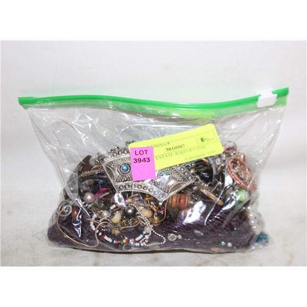 BAG OF ESTATE JEWELRY FOR