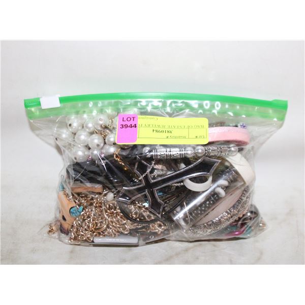 BAG OF ESTATE JEWELRY FOR