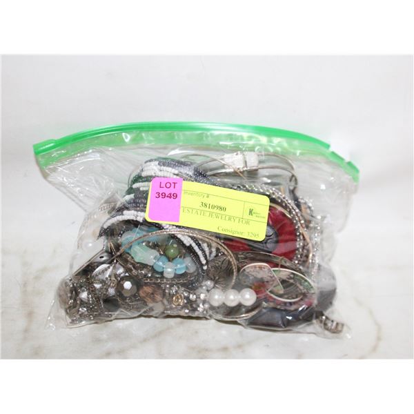 BAG OF ESTATE JEWELRY FOR
