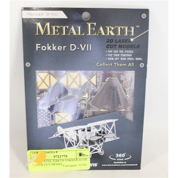 NEW METAL EARTH FOKKER D-VII LASER CUT MODEL