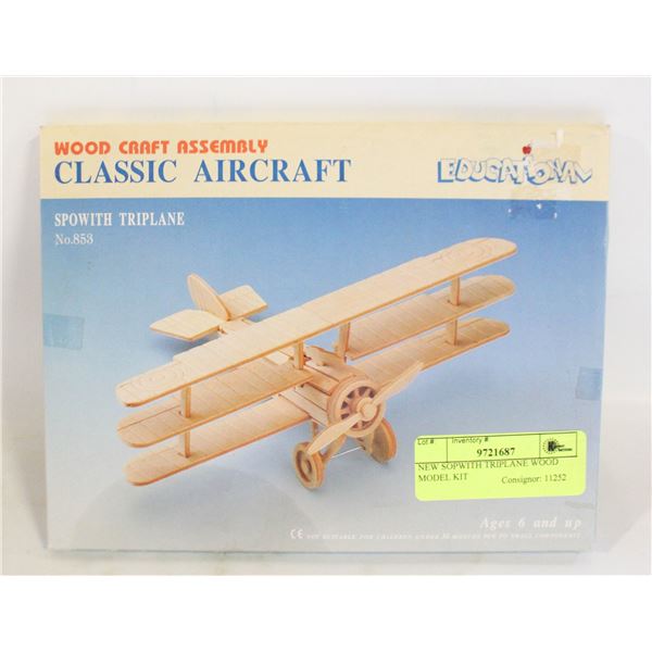 NEW SOPWITH TRIPLANE WOOD MODEL KIT