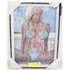 Image 1 : 10" X 14" 3-D BLUE BIKINI GIRL