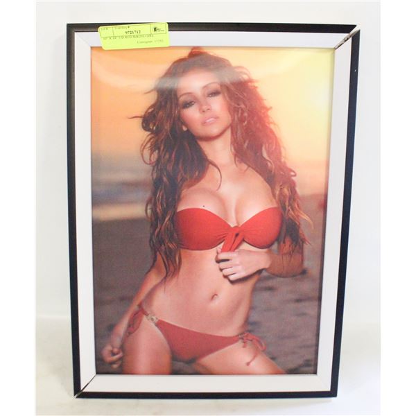10" X 14" 3-D RED BIKINI GIRL