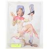Image 1 : 8" X 12" GIL EVANS TIN COWGIRL