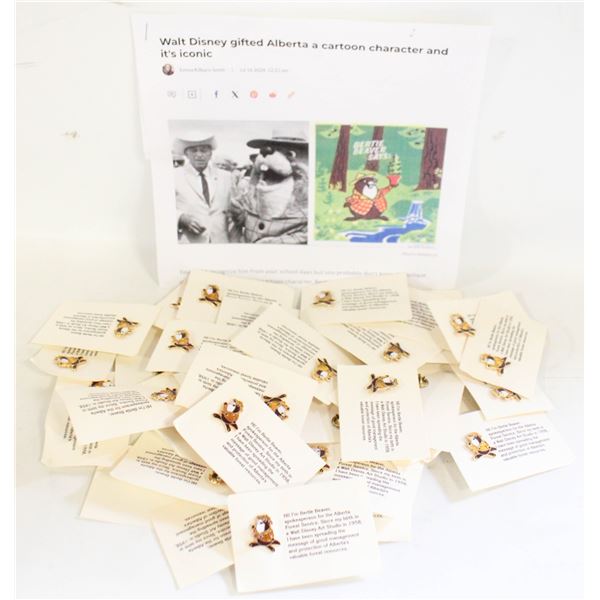 BAG OF (40) BERTIE BEAVER PINS