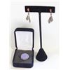 Image 1 : ESTATE EARRINGS WITH DISPLAY EARRING HOLDER + RING