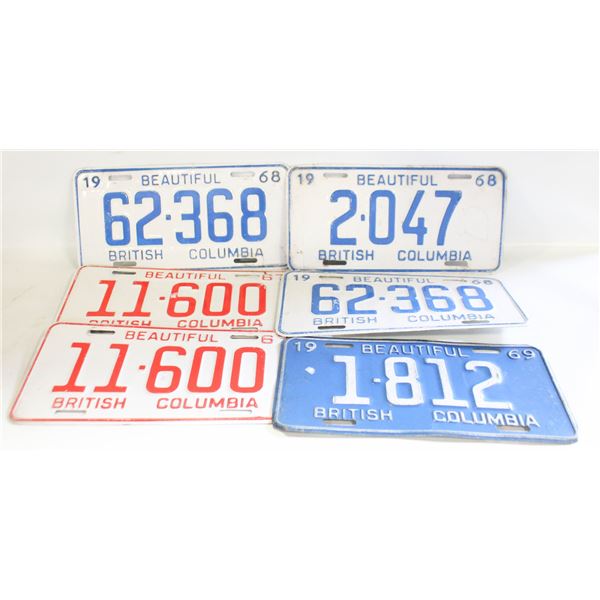 6 - 1960'S LICENSE PLATES