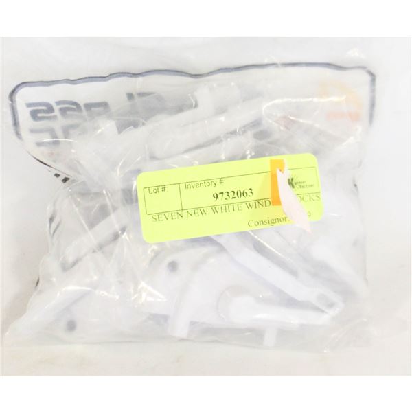 SEVEN NEW WHITE WINDOW LOCKS