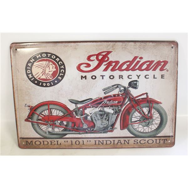 METAL INDIAN MOTORCYCLE SIGN MODEL 101