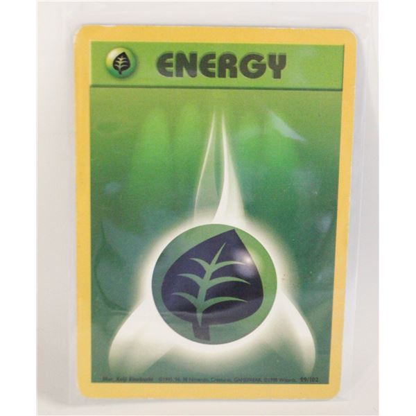 1999 GRASS ENERGY FIRST EDITION POKEMON CARD