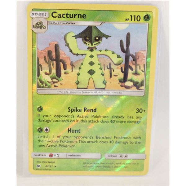 CACTURNE REVERSE HOLO 6/111 POKEMON CARD