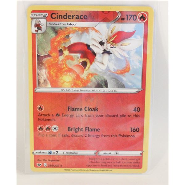 CINDERACE REVERSE HOLO 036/202 POKEMON CARD