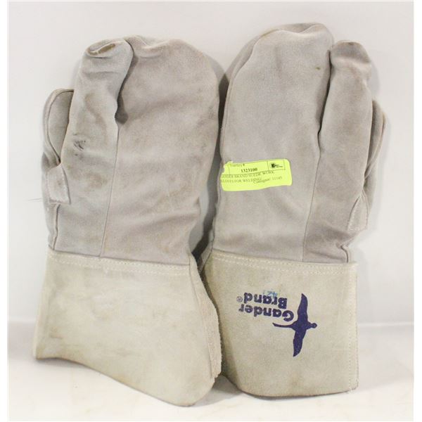 GANDER BRAND SUEDE WORK GLOVES FOR WELDING/