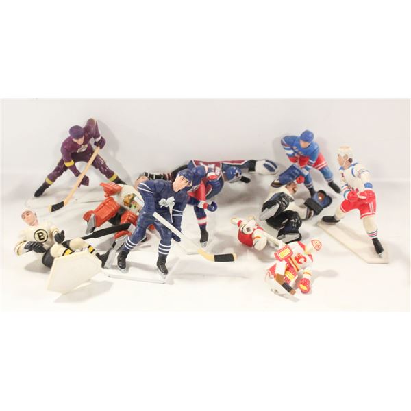 BAG OF (9) STARTING LINEUP HOCKEY FIGURES