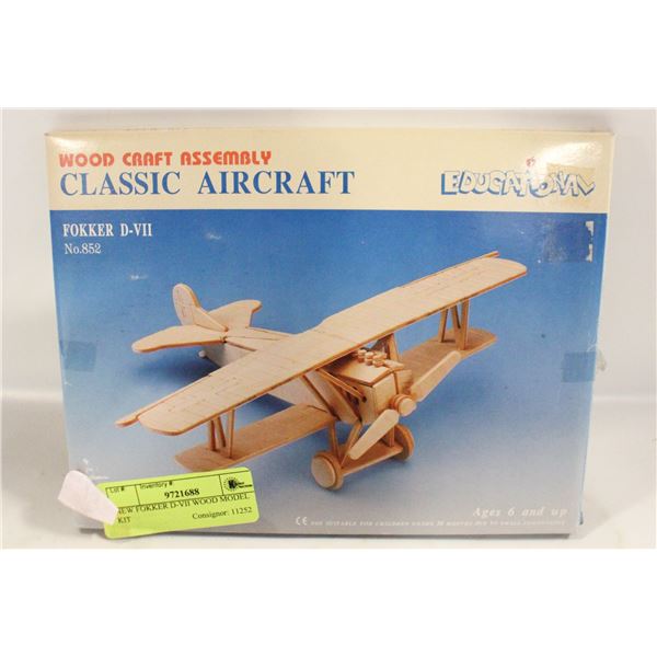 NEW FOKKER D-VII WOOD MODEL KIT