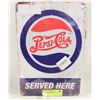 Image 1 : 8" X 12" TIN PEPSI COLA SIGN