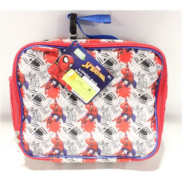 NEW MARVEL SPIDERMAN LUNCH BAG 9" X 11"