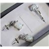 Image 1 : CREATED OPAL 925 SILVER SET (EARRINGS AND