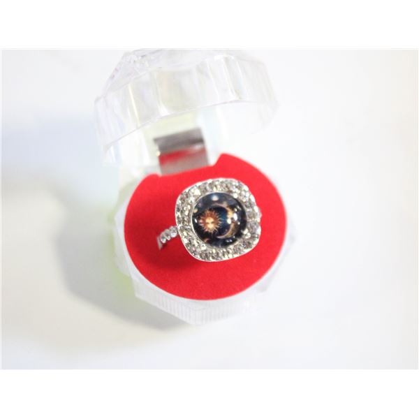 NEW TURKISH HANDMADE SILVER LOOK WOMENS RING SZ8.5