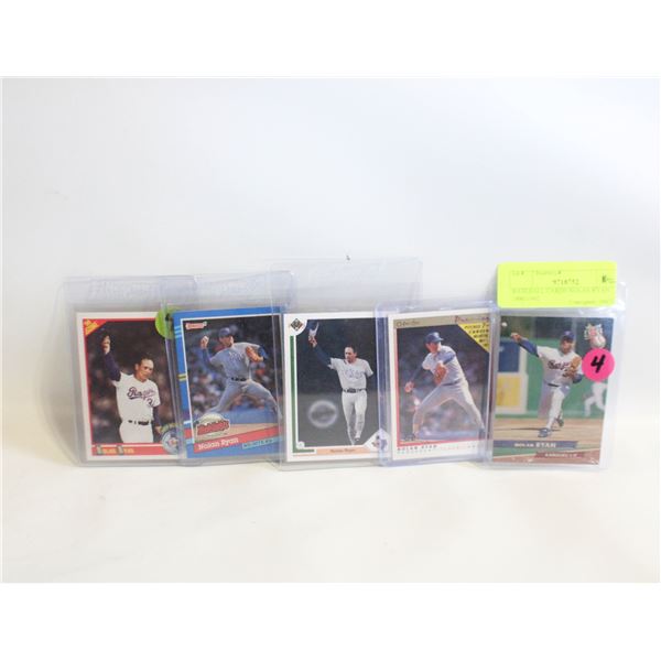 BASEBALL CARDS NOLAN RYAN 1990-1992
