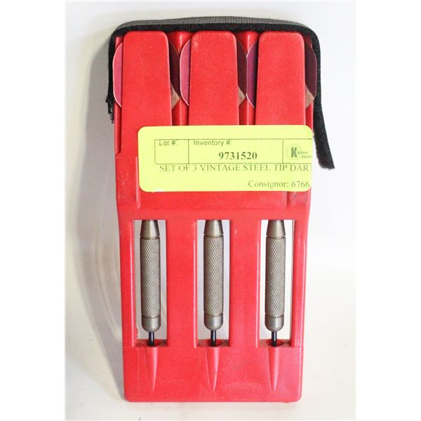 SET OF 3 VINTAGE STEEL TIP DARTS
