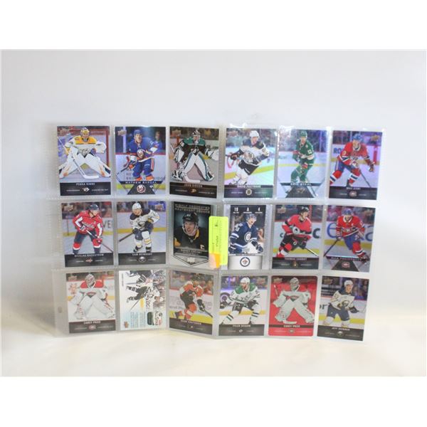 SHEETS OF TIM HORTONS HOCKEY CARDS