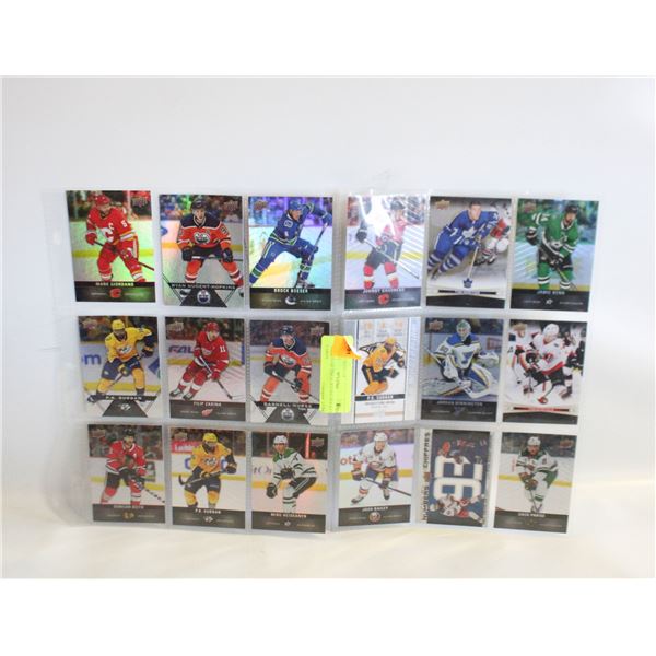 SHEETS OF TIM HORTONS HOCKEY CARDS