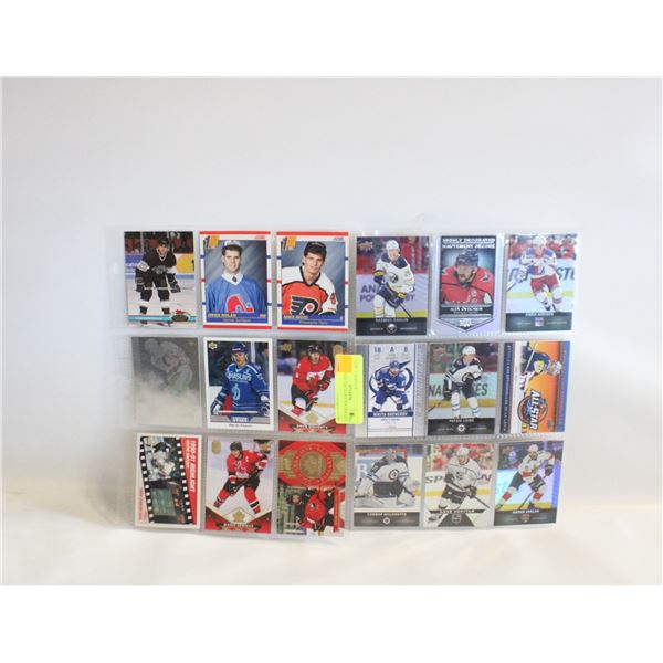 SHEETS OF TIM HORTONS HOCKEY CARDS