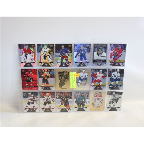 SHEETS OF TIM HORTONS HOCKEY CARDS