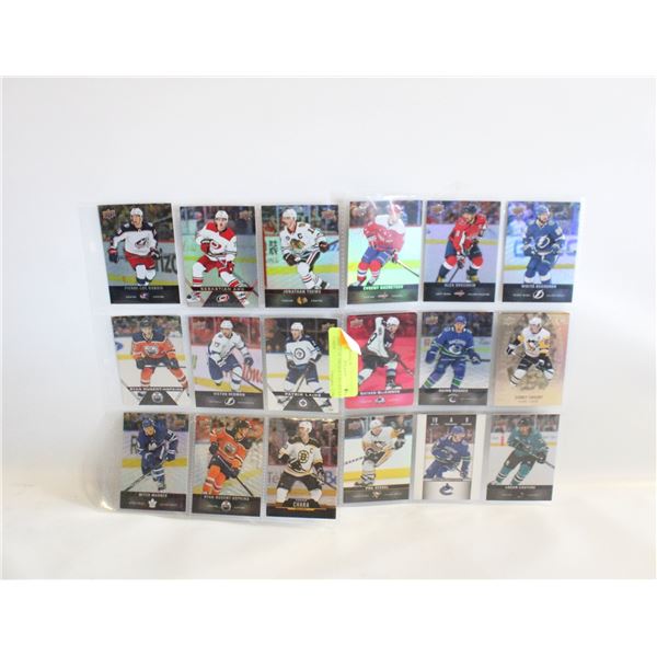 SHEETS OF TIM HORTONS HOCKEY CARDS