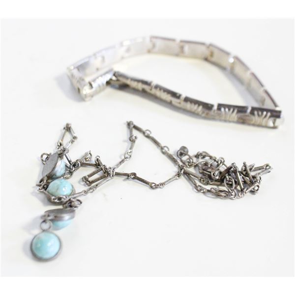 ESTATE BRACELET + TURQUOISE NECKLACE