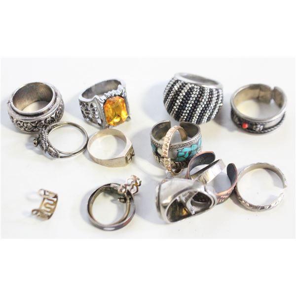 ESTATE COLLECTION OF 16 RINGS + 2 TOE RINGS