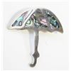 Image 1 : ESTATE MEXICO ALPACA SILVER UMBRELLA BROOCH
