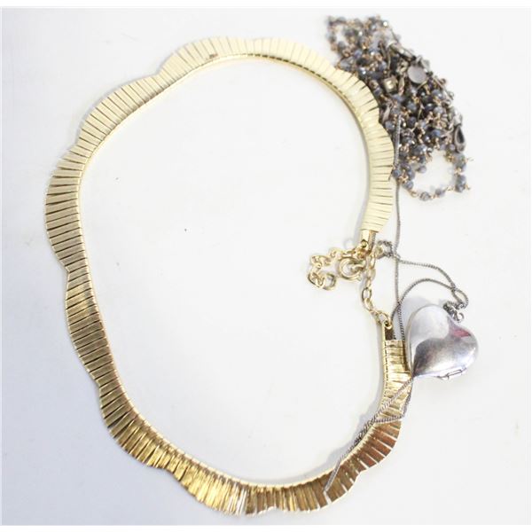 ESTATE GOLD TONE EVENING WEAR NECKLACE + MOTHER OF