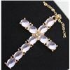 Image 1 : IRIDECENT OPAL LIKE CROSS NECKLACE