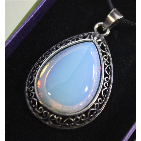 TEARDROP OPALITE PENDANT NECKLACE