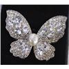 Image 1 : SILVER GENUINE PEARL BUTTERFLY BROOCH