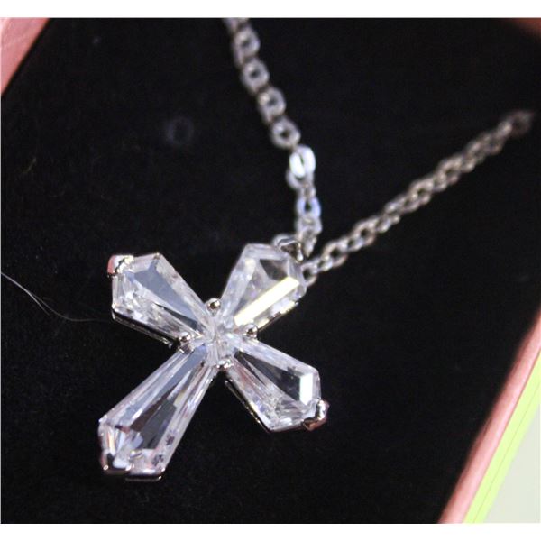CRYSTAL CROSS NECKLACE