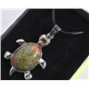 Image 1 : SEMI-PRECIOUS GEMSTONE TURTLE NECKLACE