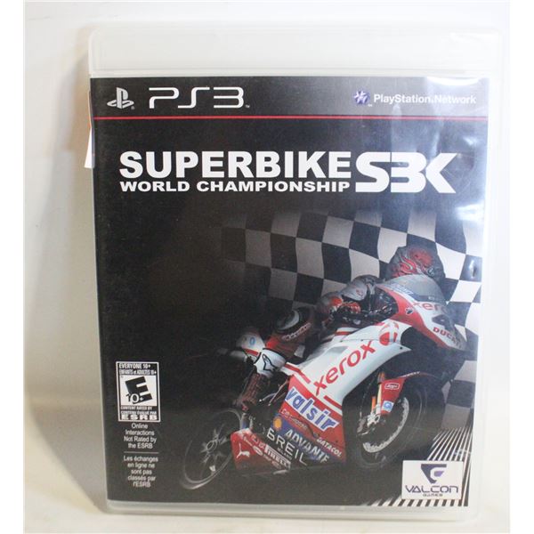 SUPERBIKE SBK PS3 PLAYSTATION 3 VIDEO GAME
