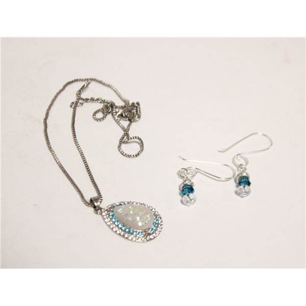 17)  LAB CREATED PEAR SHAPED OPAL,