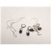 Image 1 : 24)  SILVER TONE WITH BLACK ENAMEL